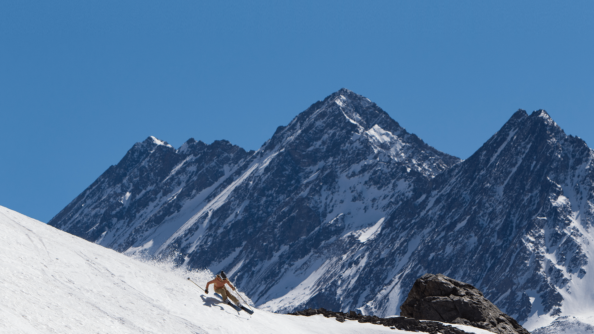 Skiing in the Andes Mountains